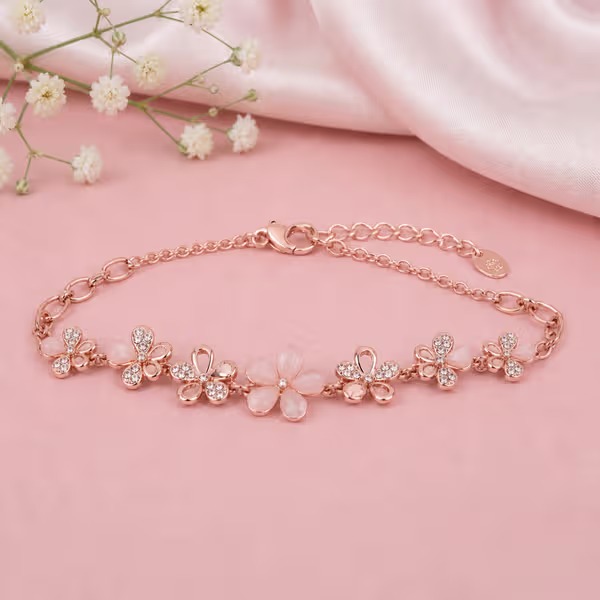 Rose Bloom Crystal Bracelet
