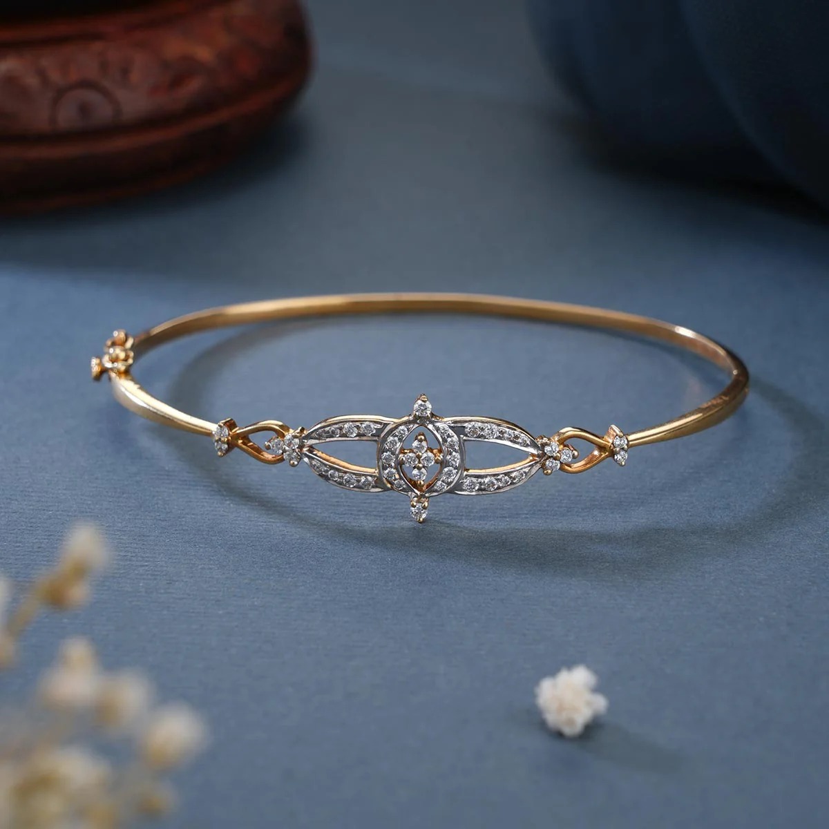 Diamond Oval Bangle