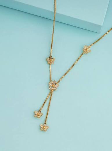 Floral Lariat Necklace