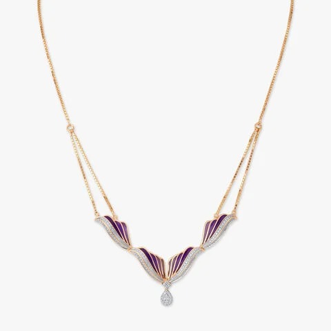 Purple Petal Necklace