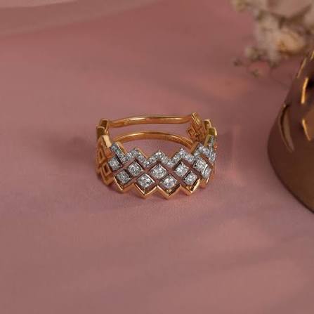 Geometric Diamond Ring