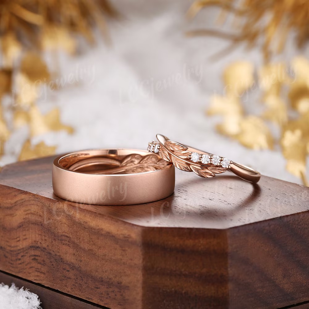 Couple Band Ring Set